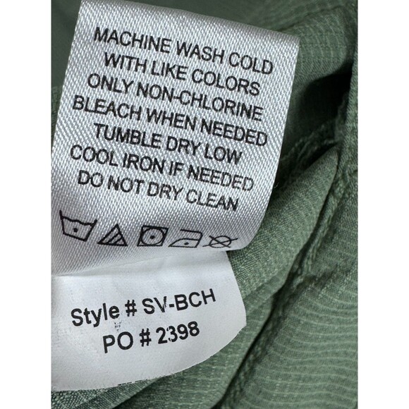 Scottevest Beachcomber Shirt Men XXL Green Travel Utility Hidden Pockets Comfort - Picture 15 of 15